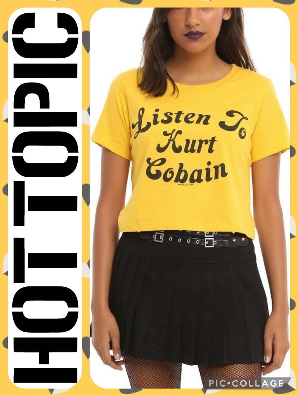 Hot Topic Girls XL "Listen To Kurt Cobain" Crop Top